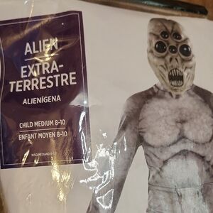 Alien Extraterrestrial Costume for Kids Size M 8 10 Alíen Extra Terrestre